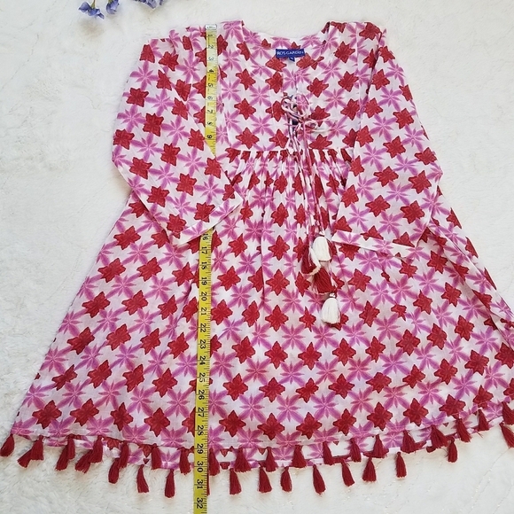 Ro's Garden Seychelles Tunic in Barbados Red - Picture 4 of 8